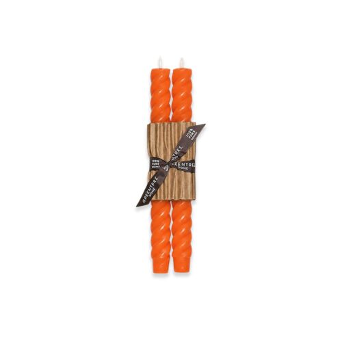 Greentree Home Rope Tangerine Taper Pair 10"