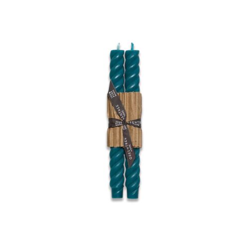 Greentree Home Rope Turquoise Taper Pair 10"