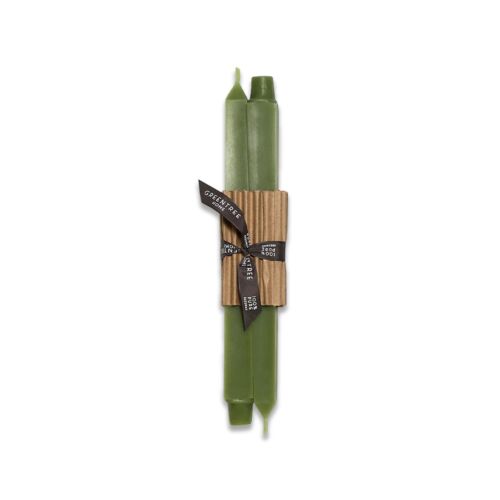 Greentree Home Square Sage Taper Pair 12"