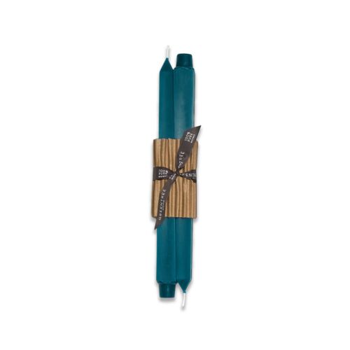 Greentree Home Square Turquoise Taper Pair 12"