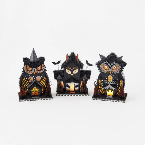 Halloween Assorted Lighted Owl House