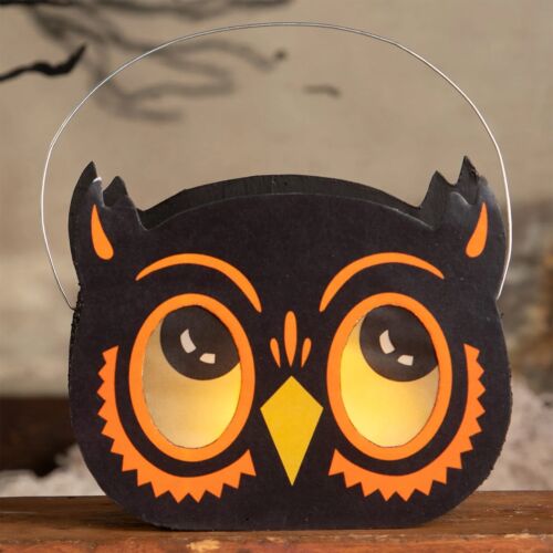 Halloween Bucket Owl Luminary