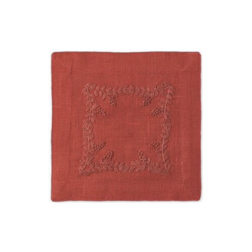 Henry Handwork Cocktail Napkin Prism Vine Brick