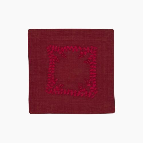 Henry Handwork Cocktail Napkin Prism Vine Cinnabar