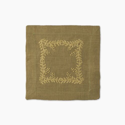Henry Handwork Cocktail Napkin Prism Vine Lime