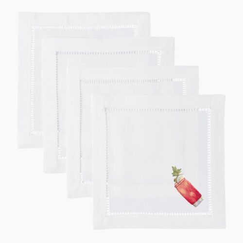 Henry Handwork Cocktail Napkin Set/4 Bloody Mary