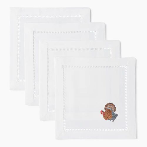 Henry Handwork Cocktail Napkin Turkey Gold