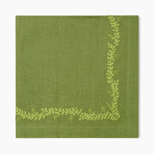 Henry Handwork Napkin Prism Vine Lime 