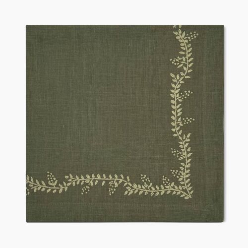Henry Handwork Napkin Prism Vine Sage