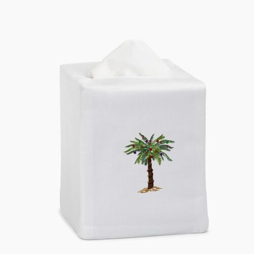 Henry Handwork Tissue Box Holiday Palm