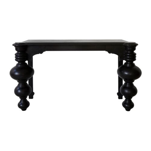 Oak Black Finish Hollandaise Console Table