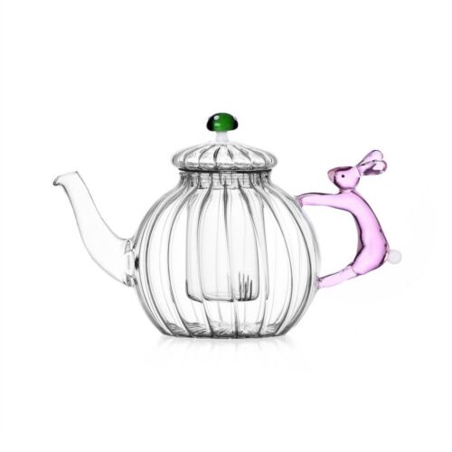  Ichendorf Alice Teapot Pink Rabbit & Green Mushrooms