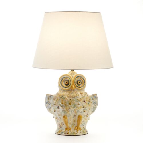  Italian Table Lamp Owl Speckled