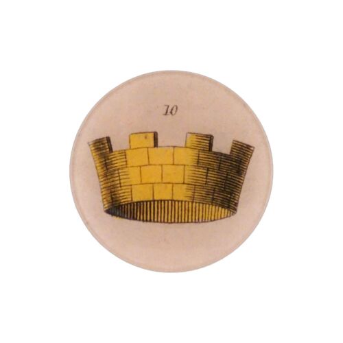 John Derian Decoupage 4" Plate Crown No.10