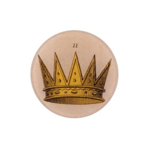 John Derian Decoupage 4" Plate Crown No.11