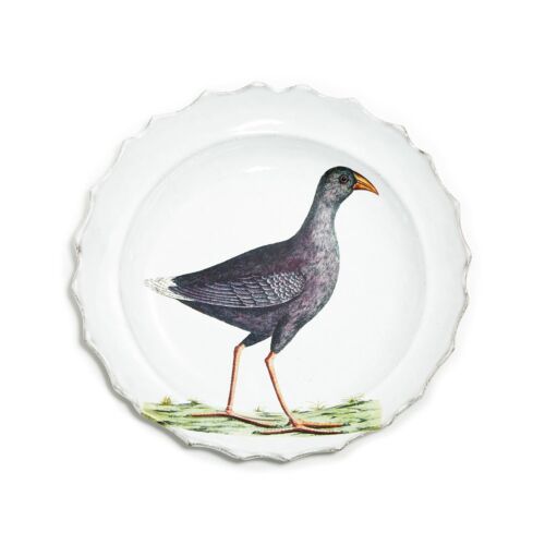 John Derian Bird Deep Plate Purple