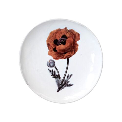 John Derian Floral Dinner Plate Orange Flower