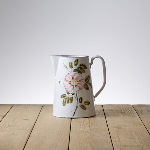 John Derian Rose Pitcher Painted Rose