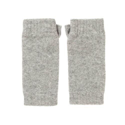 Johnstons of Elgin Cashmere Wrist Warmers Light Grey