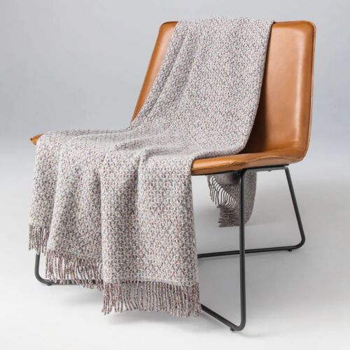 Johnstons of Elgin Wool-Cashmere Throw Warm Neutral