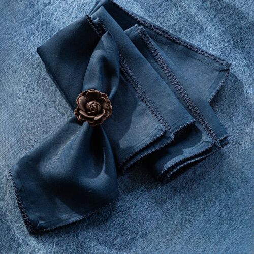 Juliska Berry Scallop Napkin Navy