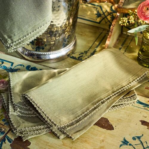 Juliska Berry Scallop Napkin Sage