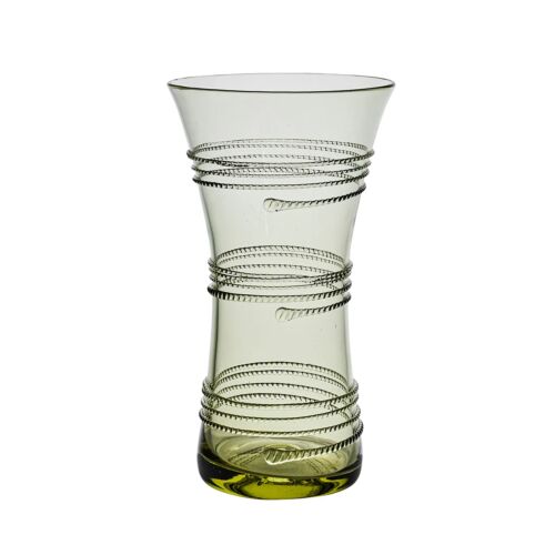    Juliska Glass Ella Green Corset Vase Large