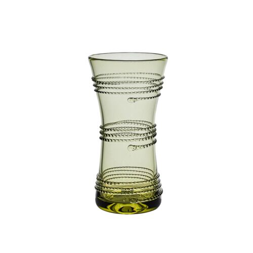    Juliska Glass Ella Green Corset Vase Small