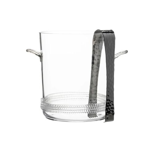 Juliska Glass Ice Bucket with Tong Dean