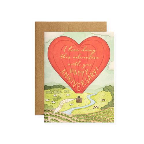 Karen Adams Anniversary Balloon Greeting Card
