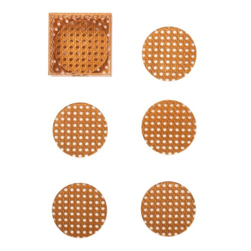 Kim Seybert Coaster Set/6 Reed Natural