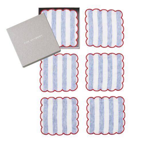 Kim Seybert Cocktail Napkin Set/6 Amalfi