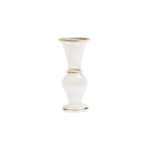 Kim Seybert Glass Trumpet Bud Vase Clear