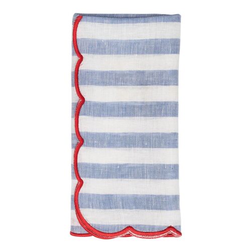 Kim Seybert Napkin Amalfi Red, White & Blue