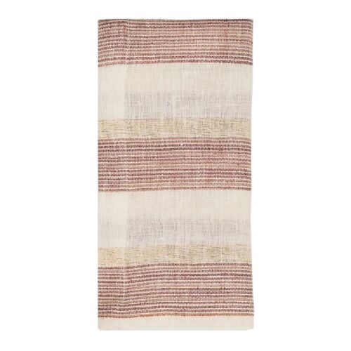Kim Seybert Napkin Broad Stripe Brown & White
