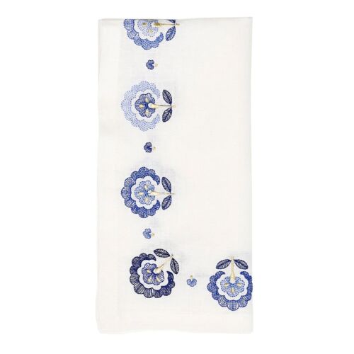 Kim Seybert Napkin Carnation Blue