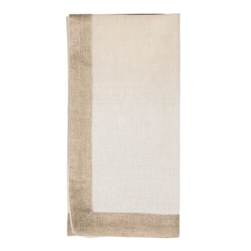 Kim Seybert Napkin Dip Dye Natural & Gray