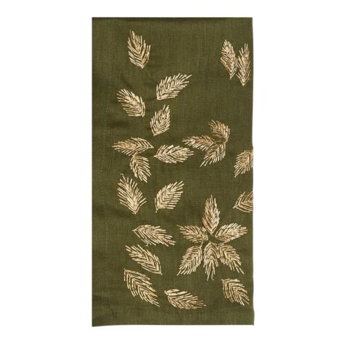 Kim Seybert Napkin Gilded Breeze Olive & Gold