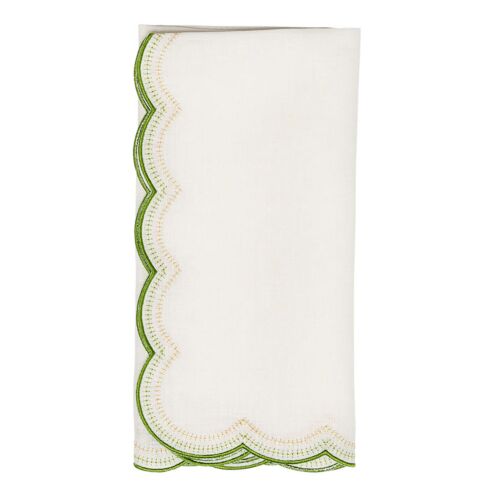 Kim Seybert Napkin Lune Green & Gold