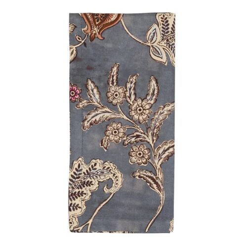 Kim Seybert Napkin Paisley Vine Blue & Gray
