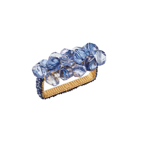 Kim Seybert Napkin Ring Pop Rocks Navy & Blue