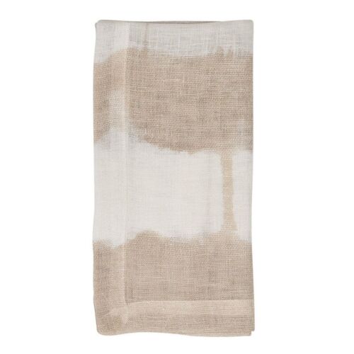 Kim Seybert Napkin Watercolor Stripe Natural
