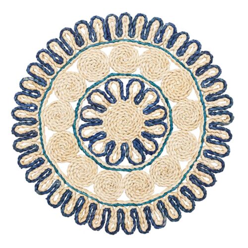 Kim Seybert Placemat Casbah Natural & Blue