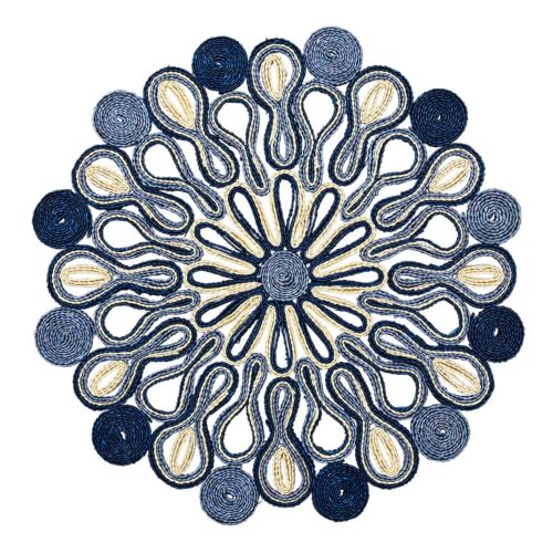Kim Seybert Placemat Marisol Navy & Blue