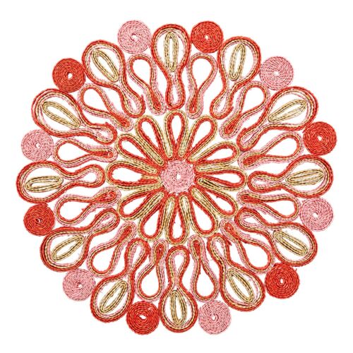 Kim Seybert Placemat Marisol Pink & Orange