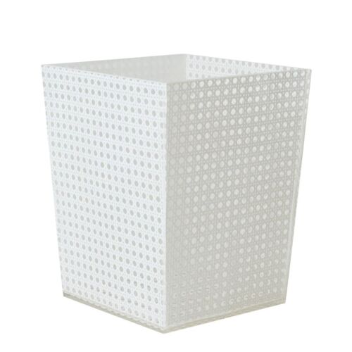 Kim Seybert Reed White Wastebasket