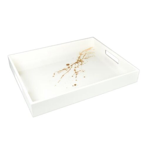 Lacquer Artful Gold Leaf Reiko Tray