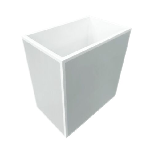 Lacquer Cool Gray Wastebasket