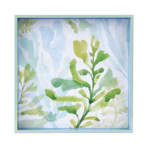 Lacquer Square Tray Sea Kelp