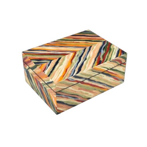 Lacquer Tiger Hinged Medium Box